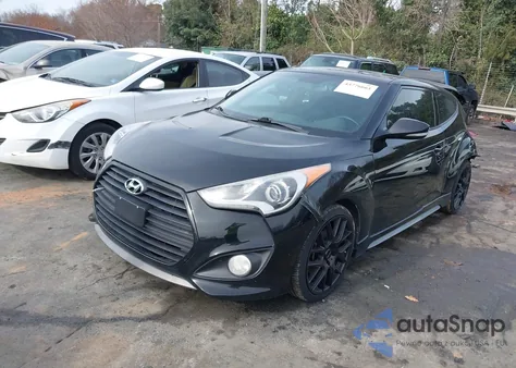 2014 Hyundai Veloster Turbo W/Black from USA, damaged, VIN KMHTC6AE0EU197314